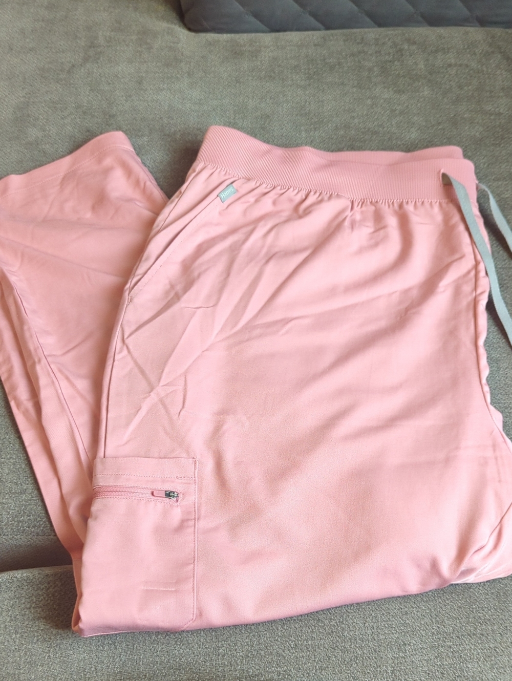 Hanes Light Pink Cargo Srubb Pants